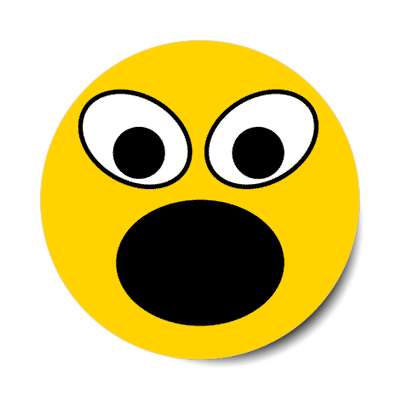 smile face wide open mouth eyes wow sticker