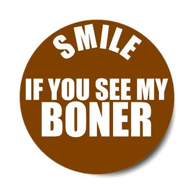 smile if you see my boner sticker