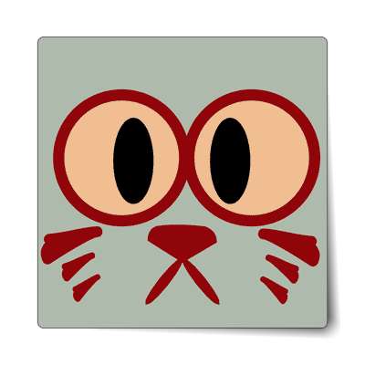 smiley cat greyish sticker