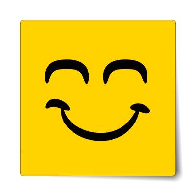 smiley content happy closed eyes mouth sticker