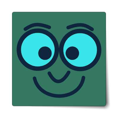 smiley happy green sticker