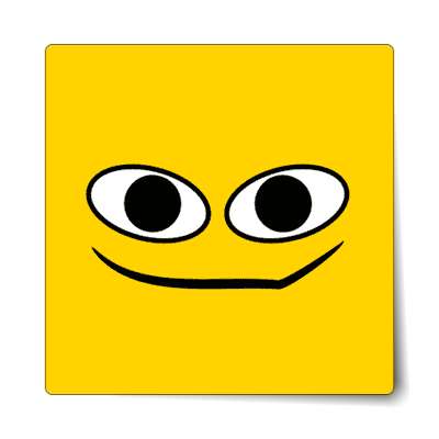 smiley strange smirk gaze sticker