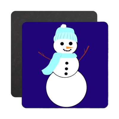 snowman dark blue magnet