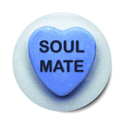 soul mate valentines candy sticker