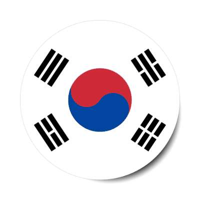 south korean korea flag country stickers, magnet