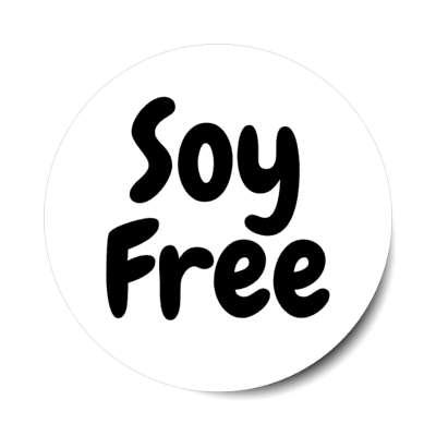 soy free allergy warning stickers, magnet