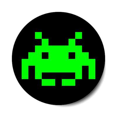 space invaders alien sticker