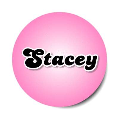 stacey female name pink sticker