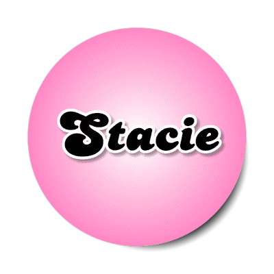 stacie female name pink sticker