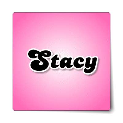 stacy female name pink sticker