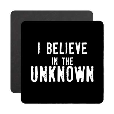 stamped i believe in the unknown magnet
