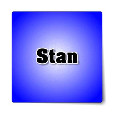 stan male name blue sticker