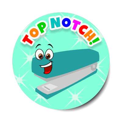 stapler top notch smile face stickers, magnet