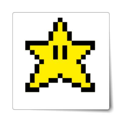 star pixel mario nes sticker