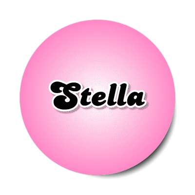 stella female name pink sticker