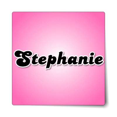 stephanie female name pink sticker
