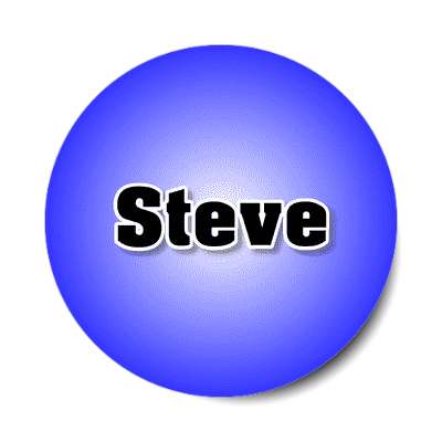 steve male name blue sticker