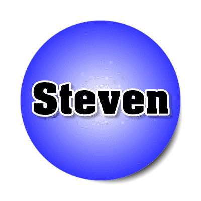 steven male name blue sticker