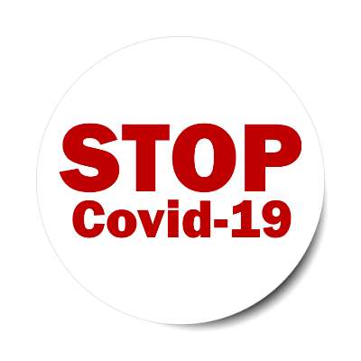 stop covid 19 sticker