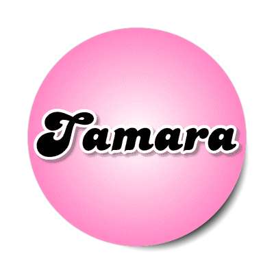 tamara female name pink sticker