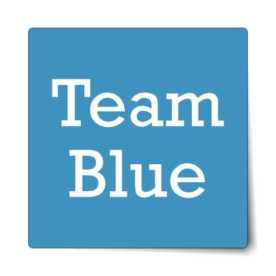 team blue classy thin serif sticker