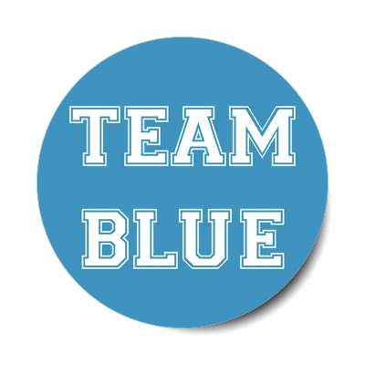 team blue college block bold sticker