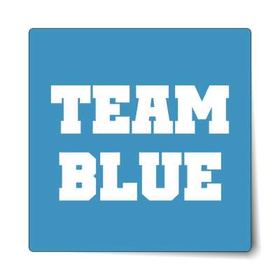 team blue jersey bold block sticker