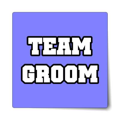 team groom block jersey blue sticker