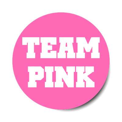 team pink block bold jersey sticker