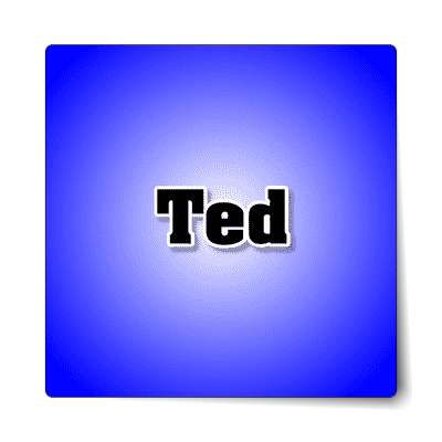 ted male name blue sticker