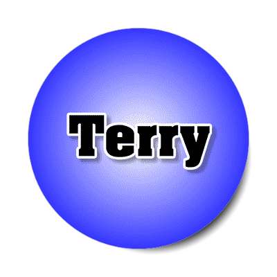 terry male name blue sticker