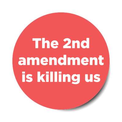 the 2nd amendment is killing us stickers, magnet