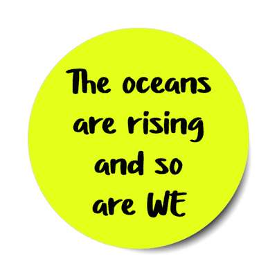 the oceans are rising and so are we stickers, magnet
