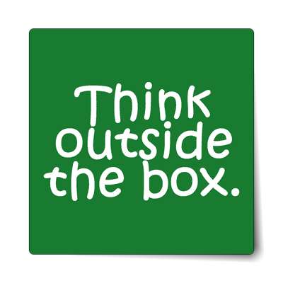 think outside the box blackboard chalk sticker