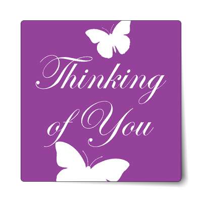 thinking of you butterflies sticker