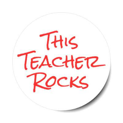 this teacher rocks stickers, magnet