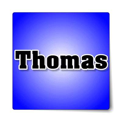 thomas male name blue sticker
