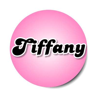 tiffany female name pink sticker
