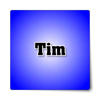 tim male name blue sticker