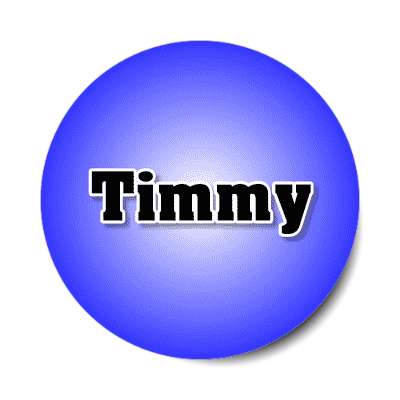 timmy male name blue sticker
