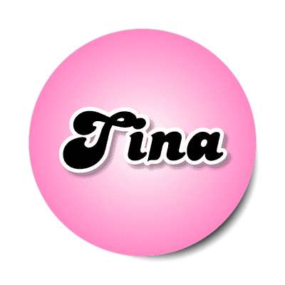 tina female name pink sticker