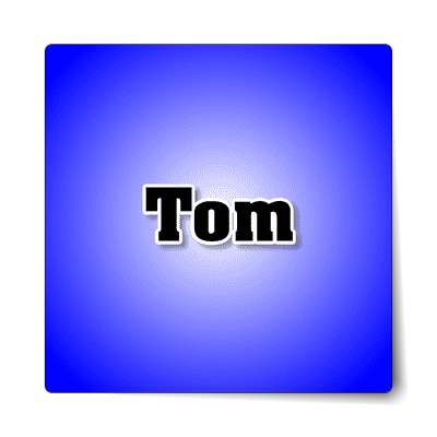 tom male name blue sticker