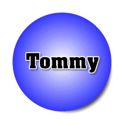 tommy male name blue sticker