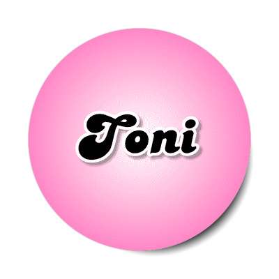 toni female name pink sticker