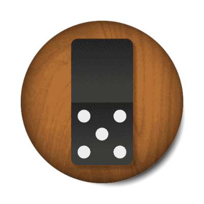 top blank bottom five domino piece stickers, magnet
