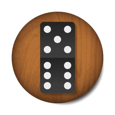 top five bottom six domino piece stickers, magnet