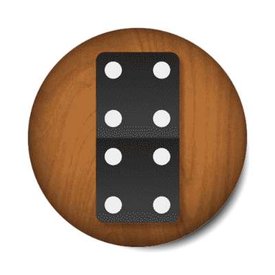 top four bottom four domino piece stickers, magnet
