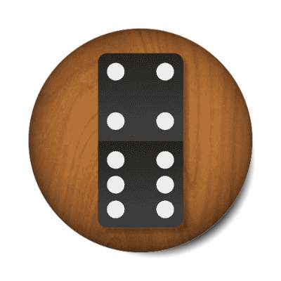 top four bottom six domino piece stickers, magnet