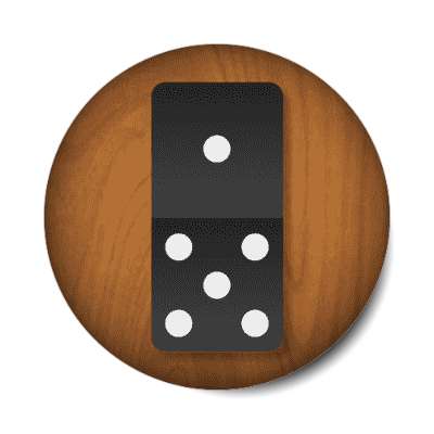 top one bottom five domino piece stickers, magnet