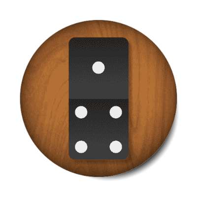 top one bottom four domino piece stickers, magnet